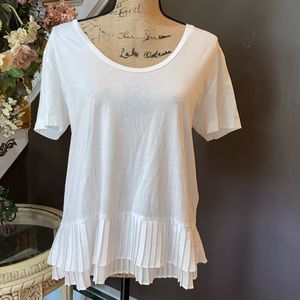 J Crew size small white short sleeve top